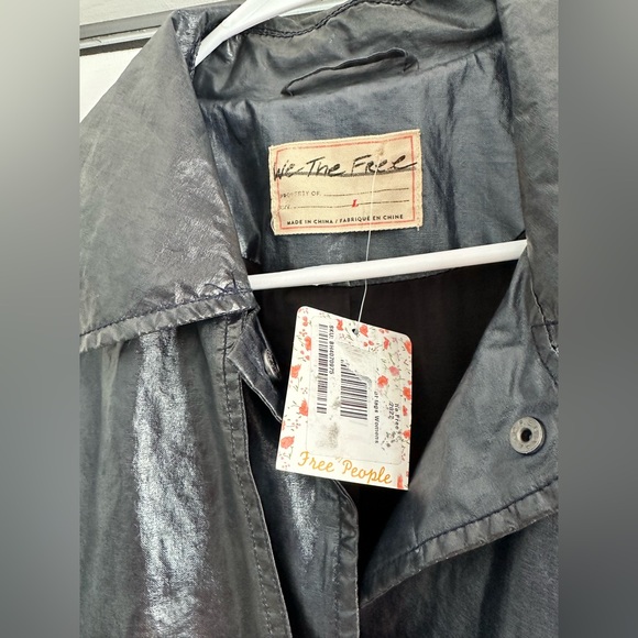 People Jackets & Coats | Free People We The Free Trinity High Shine Coat - Picture 9 of 10